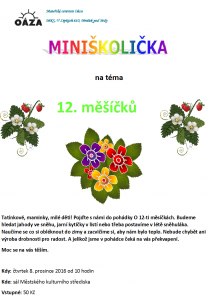 Miniškolička 12 měsíčků